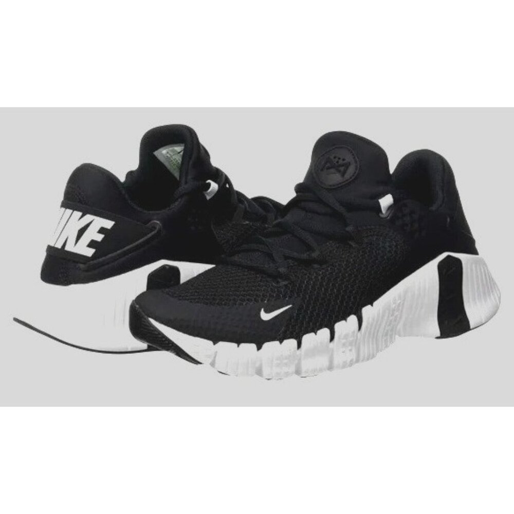 Nike Mens Free Metcon 4 Training Shoes Black/White Lightweight Mesh Size 10